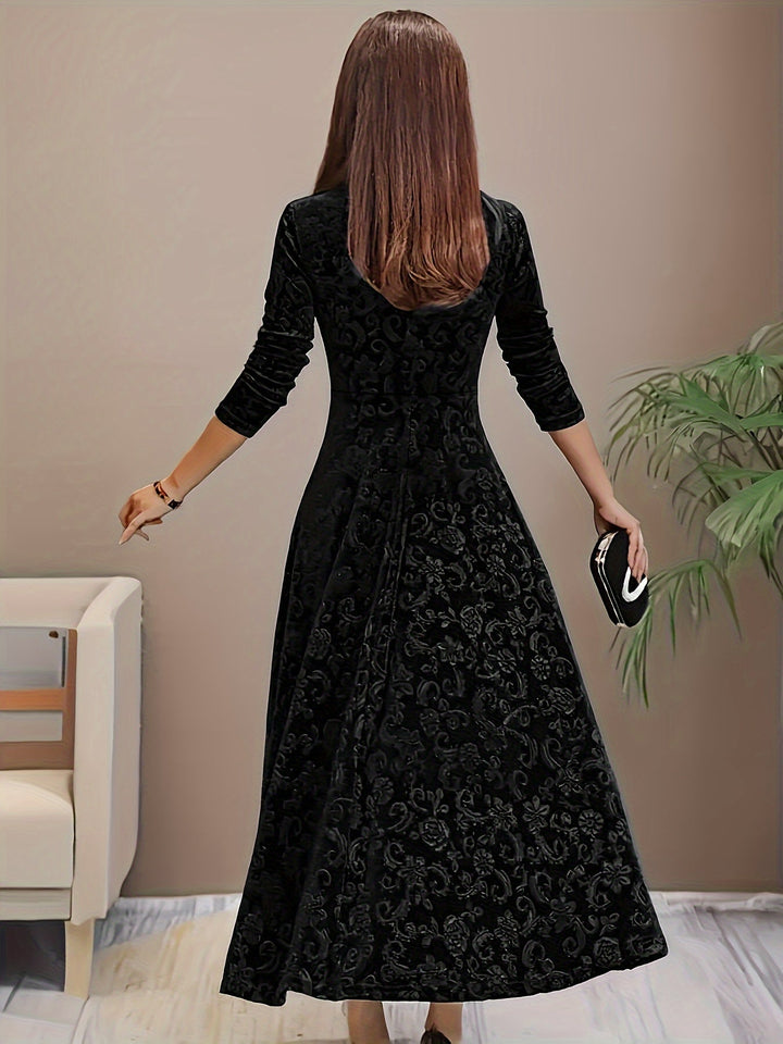 Julie | Robe Maxi Élégante à Motifs
