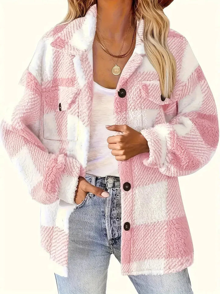 Martina | Veste en Fleece à Carreaux Élégante