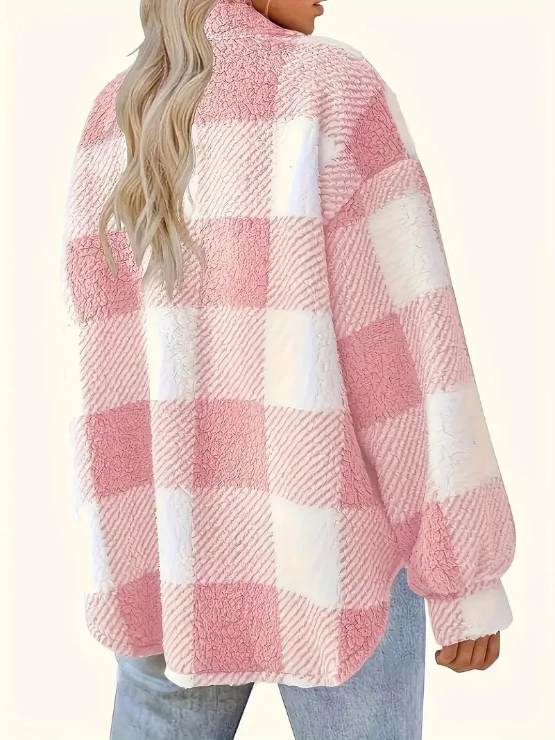 Martina | Veste en Fleece à Carreaux Élégante