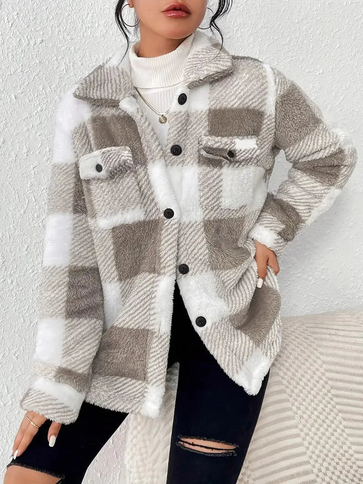 Martina | Veste en Fleece à Carreaux Élégante