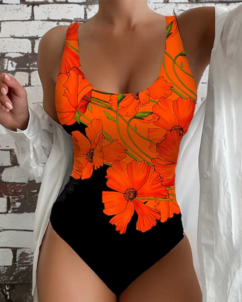 Lucy - Élégant Maillot de Bain Une Pièce à Motif Floral